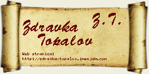Zdravka Topalov vizit kartica